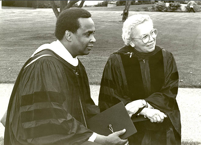 Seattle Mayor Norm Rice and ¼ϲʿPresident Shirley Gordon, 1990